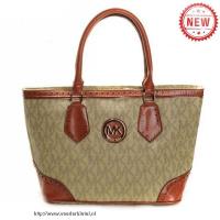 michael kors jet set logo groot beige bakken Schoudertasje vnpyx134